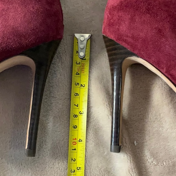 EUC Coach “Lena Lux” Peep Toe Suede Booties - Size 8 - Picture 13 of 14